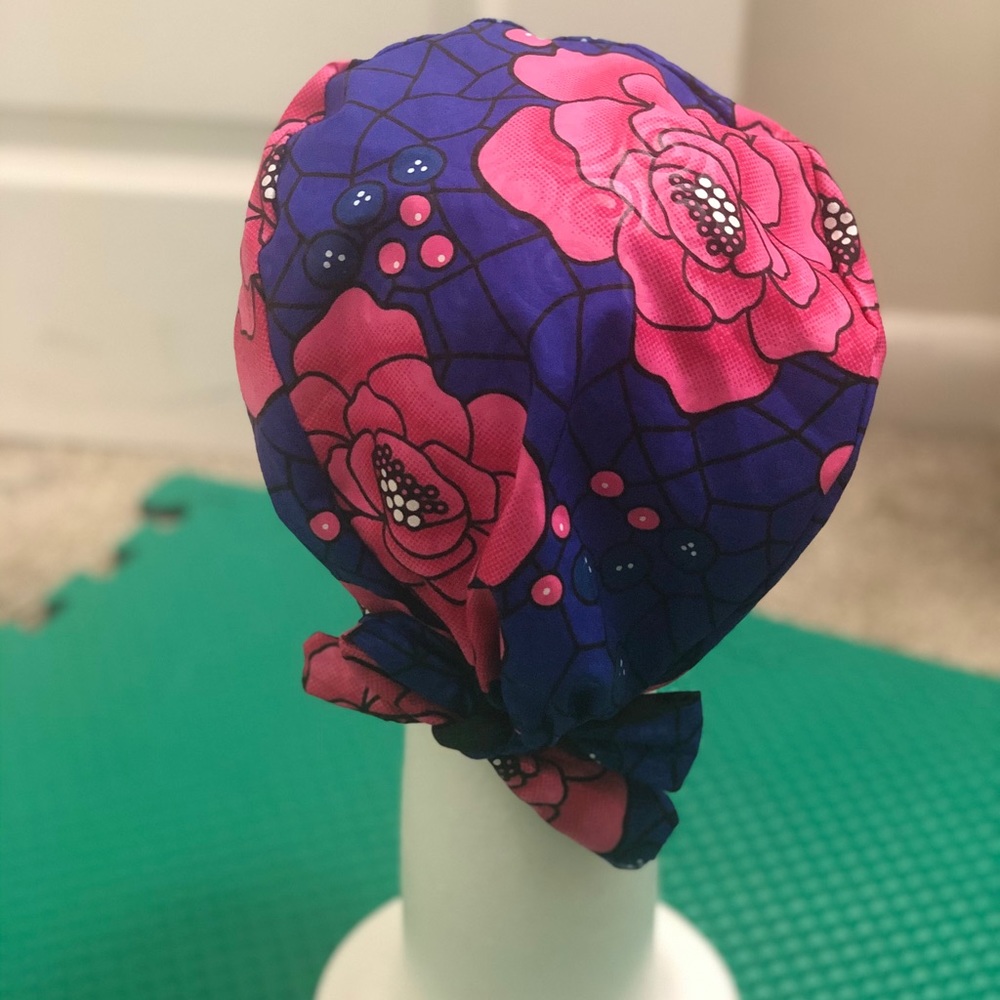 Satin lined scrub cap
